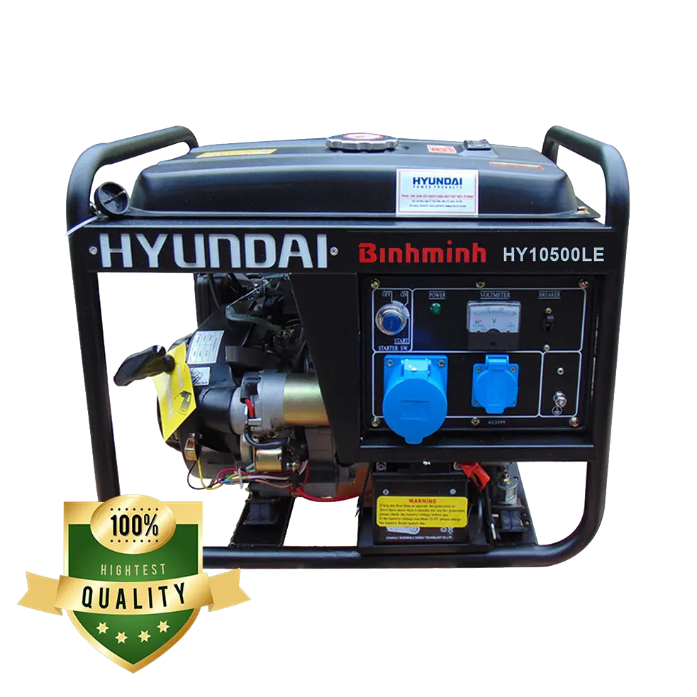 Máy phát điện chạy xăng 7.5kW-8.2kW Hyundai HY10500LE